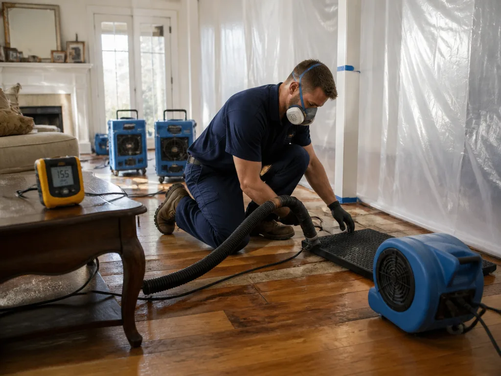 Hardwood Floor Drying